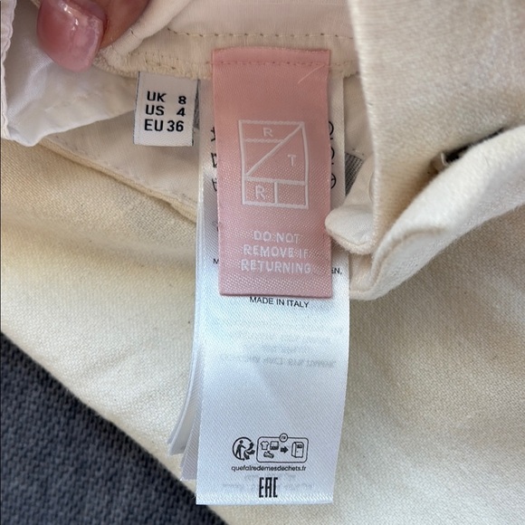 JW ANDERSON Cream Pants with Blue Detail - Picture 6 of 7